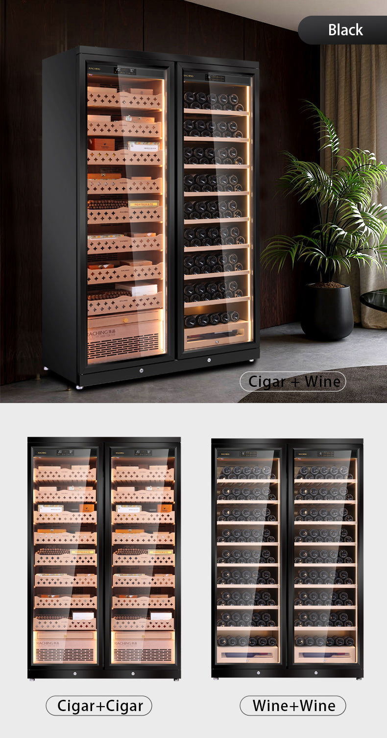 Raching CD1200 Double Door Cigar Humidor Cabinet