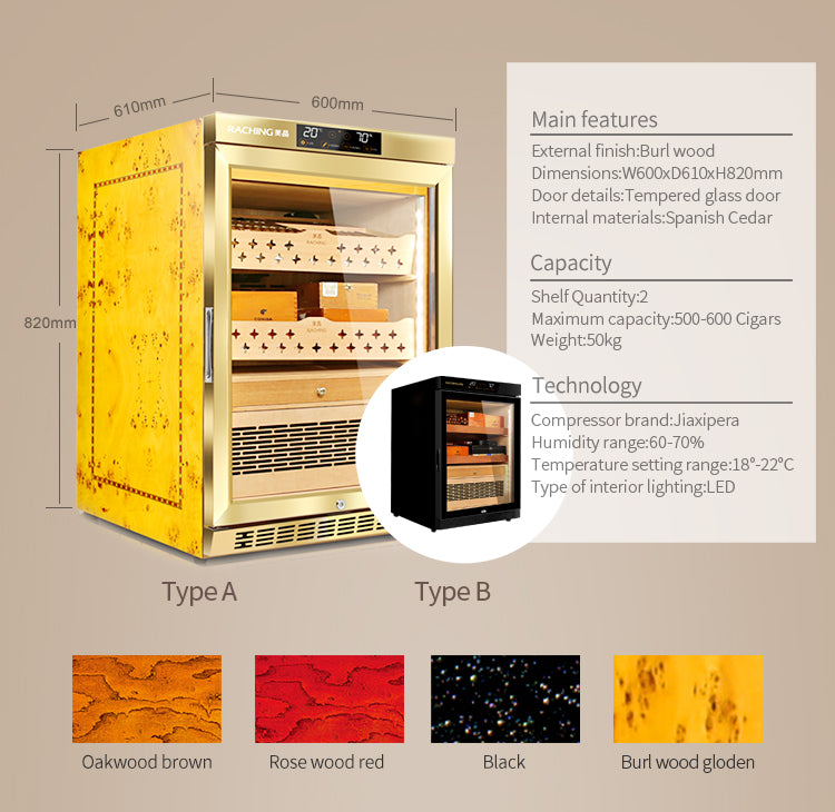 Raching MON800 Cigar Humidor Cabinet